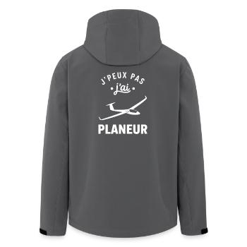 J'peux pas j'ai planeur - Veste softshell homme en polyester recyclé Stanley/Stella - charbon - Dos - AI Model Male 185 light (185cm)