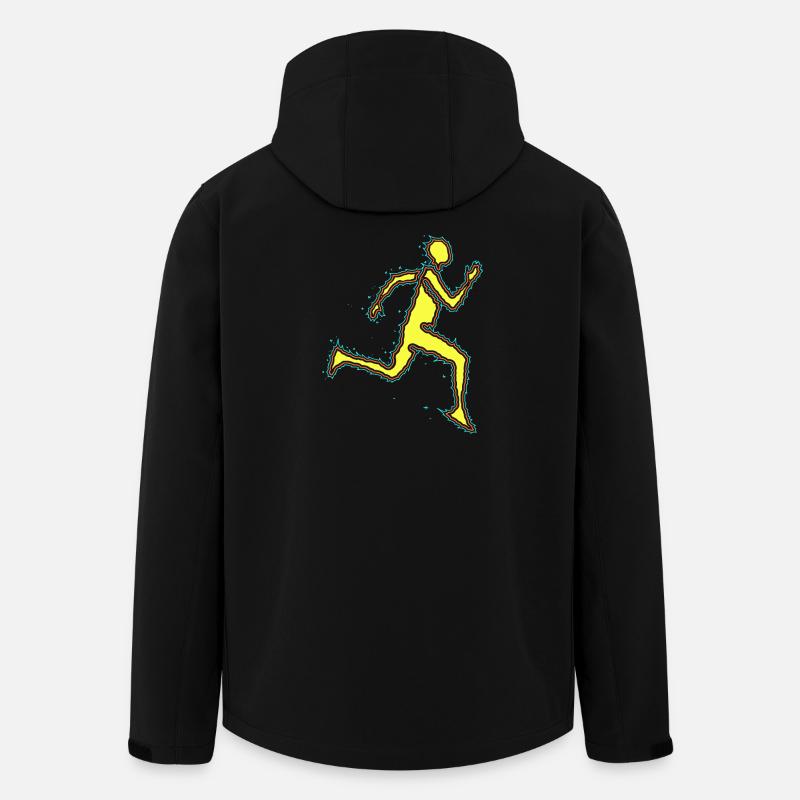 Runner électrique - Veste softshell homme en polyester recyclé Stanley/Stella - noir