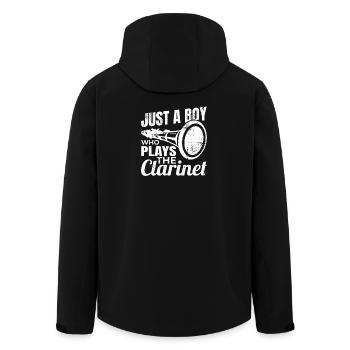 Boys clarinet - Men’s Recycled Softshell Jacket by Stanley/Stella - black - Back - AI Model Male 185 light (185cm)