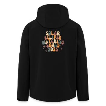 Éclipse solaire totale Islande Millésime 2026 de Reykjavik - Veste softshell homme en polyester recyclé Stanley/Stella - noir - Dos - AI Model Male 185 light (185cm)