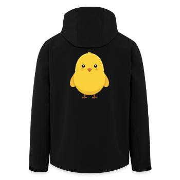 chick - Men’s Recycled Softshell Jacket by Stanley/Stella - black - Back - AI Model Male 185 light (185cm)