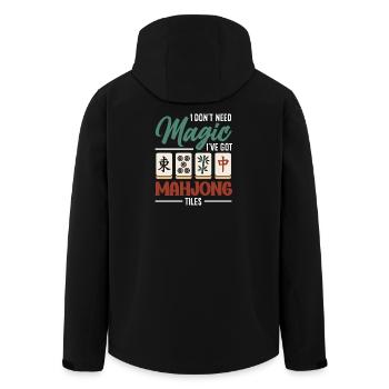 C’est l’heure du Mahjong - Veste softshell homme en polyester recyclé Stanley/Stella - noir - Dos - AI Model Male 185 light (185cm)