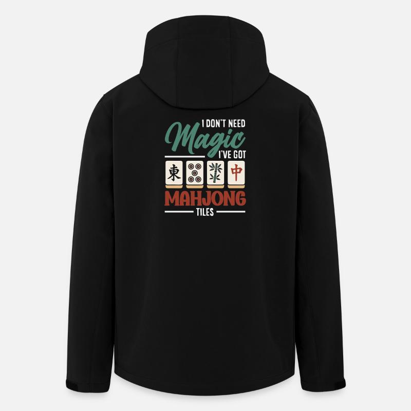 C’est l’heure du Mahjong - Veste softshell homme en polyester recyclé Stanley/Stella - noir