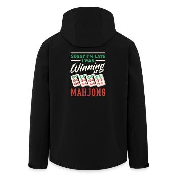 C’est l’heure du Mahjong - Veste softshell homme en polyester recyclé Stanley/Stella - noir - Dos - AI Model Male 185 light (185cm)