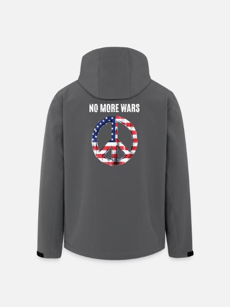 Peace USA Flag Against War - Men’s Recycled Softshell Jacket by Stanley/Stella - black