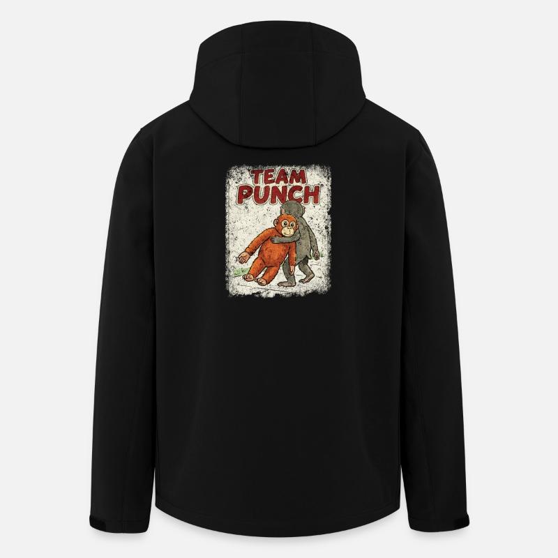 Team Punch Baby Monkey Punch - Recycelte Männer Softshell-Jacke von Stanley/Stella - Schwarz