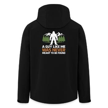 Bigfoot, Sasquatch, yéti, créatures cryptides, grand pied. - Veste softshell homme en polyester recyclé Stanley/Stella - noir - Dos - AI Model Male 185 light (185cm)