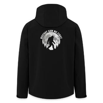 Bigfoot, Sasquatch, yéti, créatures cryptides, grand pied. - Veste softshell homme en polyester recyclé Stanley/Stella - noir - Dos - AI Model Male 185 light (185cm)
