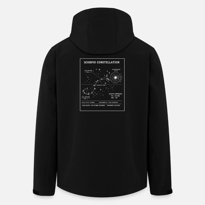 Skorpion-Sternbild-Blaupause - Recycelte Männer Softshell-Jacke von Stanley/Stella - Schwarz