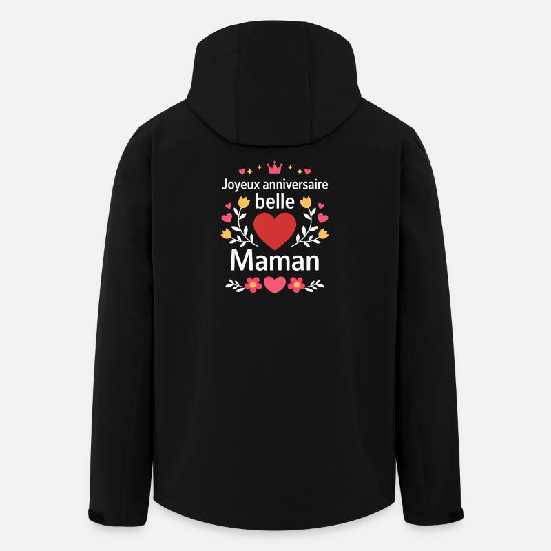 Joyeux anniversaire belle Maman - Veste softshell homme en polyester recyclé Stanley/Stella - noir