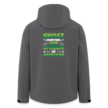 Ghost Hunter Halloween English Saying - Men’s Recycled Softshell Jacket by Stanley/Stella - black - Back - AI Model Male 185 light (185cm)