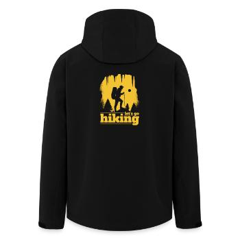 Let's Go Hiking - Recycelte Männer Softshell-Jacke von Stanley/Stella - Schwarz - Hinten - AI Model Male 185 light (185cm)