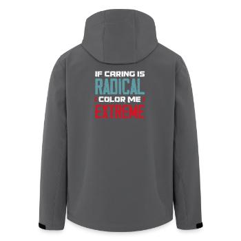 radicalized by fundamental - Men’s Recycled Softshell Jacket by Stanley/Stella - black - Back - AI Model Male 185 light (185cm)