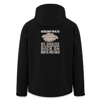 Geology Archaeology - Men’s Recycled Softshell Jacket by Stanley/Stella - black - Back - AI Model Male 185 light (185cm)