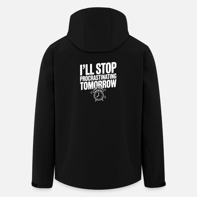I'll Stop Procrastinating Tomorrow - Men’s Recycled Softshell Jacket by Stanley/Stella - black