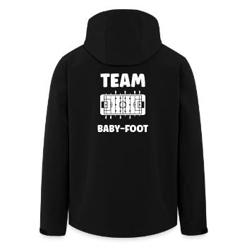 Tischfußball: - Recycelte Männer Softshell-Jacke von Stanley/Stella - Schwarz - Hinten - AI Model Male 185 light (185cm)