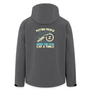 Anesthesiologist Putting People One Dose - Recycelte Männer Softshell-Jacke von Stanley/Stella - Anthrazit - Hinten - AI Model Male 185 light (185cm)