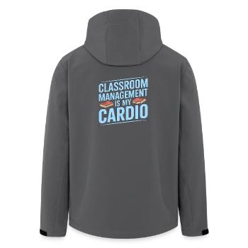 Formation à la gestion de classe des enseignants au lycée - Veste softshell homme en polyester recyclé Stanley/Stella - charbon - Dos - AI Model Male 185 light (185cm)