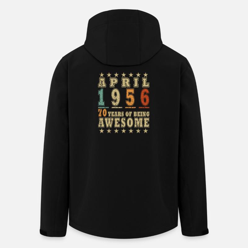 April 1956 – 70 Jahre Awesome - Recycelte Männer Softshell-Jacke von Stanley/Stella - Schwarz