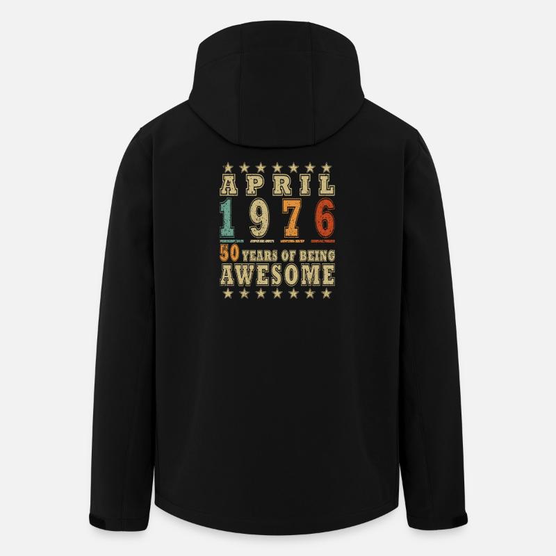 Année du jubilé avril 1976 - Veste softshell homme en polyester recyclé Stanley/Stella - noir