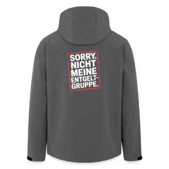 Sorry Nicht Meine Entgeltgruppe Beamte TVöD Büro - Recycelte Männer Softshell-Jacke von Stanley/Stella - Schwarz - Hinten - AI Model Male 185 light (185cm)