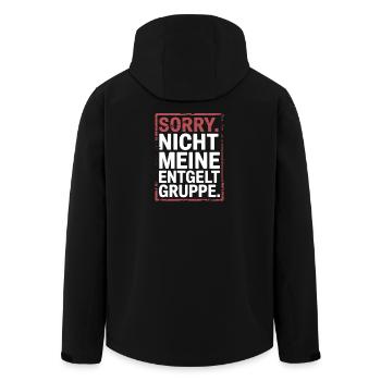 Sorry Nicht Meine Entgeltgruppe Beamte TVöD Büro - Recycelte Männer Softshell-Jacke von Stanley/Stella - Schwarz - Hinten - AI Model Male 185 light (185cm)