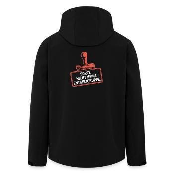 Sorry Nicht Meine Entgeltgruppe Beamte TVöD Büro - Recycelte Männer Softshell-Jacke von Stanley/Stella - Schwarz - Hinten - AI Model Male 185 light (185cm)