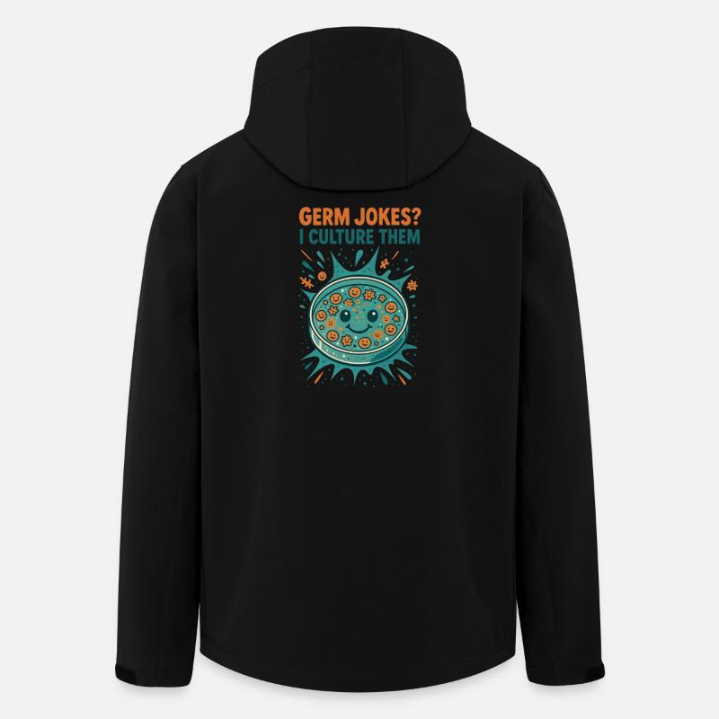 Cultivating germ jokes | Microbiology Humor - Men’s Recycled Softshell Jacket by Stanley/Stella - black