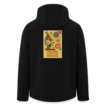 The Little Things | Microbiology Microscope - Men’s Recycled Softshell Jacket by Stanley/Stella - black - Back - AI Model Male 185 light (185cm)
