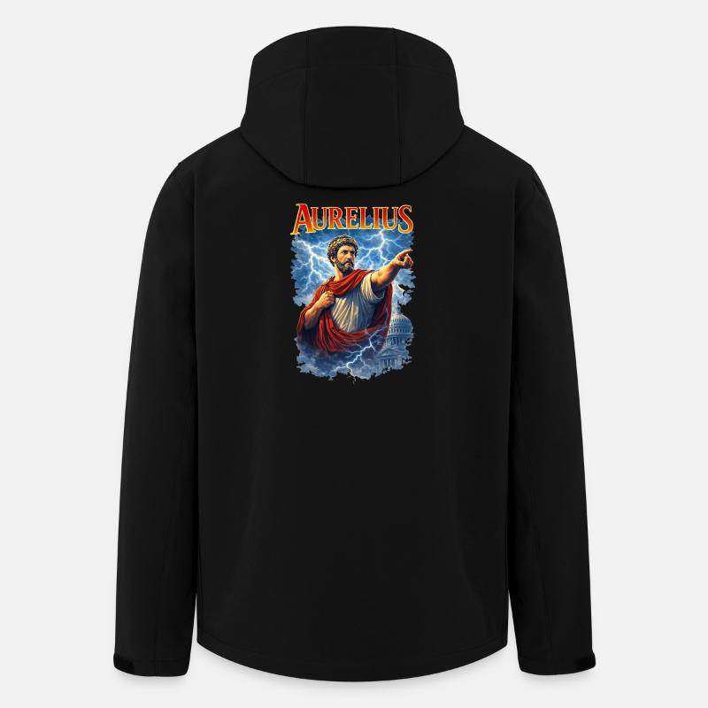 Portrait de Marc Aurèle - Veste softshell homme en polyester recyclé Stanley/Stella - noir