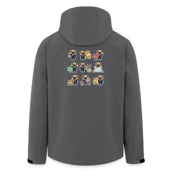 Suesser Mops Makler Immobilien Hundeliebhaber - Recycelte Männer Softshell-Jacke von Stanley/Stella - Anthrazit - Hinten - AI Model Male 185 light (185cm)