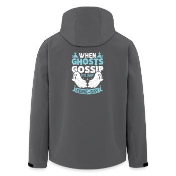 Ghost Hunter Halloween English Saying - Men’s Recycled Softshell Jacket by Stanley/Stella - black - Back - AI Model Male 185 light (185cm)