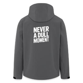 Niemals ein langweiliger Moment - Recycelte Männer Softshell-Jacke von Stanley/Stella - Schwarz - Hinten - AI Model Male 185 light (185cm)