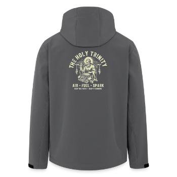 Étincelle du moteur Holy Trinity - Veste softshell homme en polyester recyclé Stanley/Stella - noir - Dos - AI Model Male 185 light (185cm)