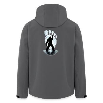 Bigfoot Rock sur le panneau Sasquatch Yéti Rock and Roll - Veste softshell homme en polyester recyclé Stanley/Stella - noir - Dos - AI Model Male 185 light (185cm)