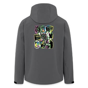 Pyrotechnician Pyro - Men’s Recycled Softshell Jacket by Stanley/Stella - anthracite - Back - AI Model Male 185 light (185cm)