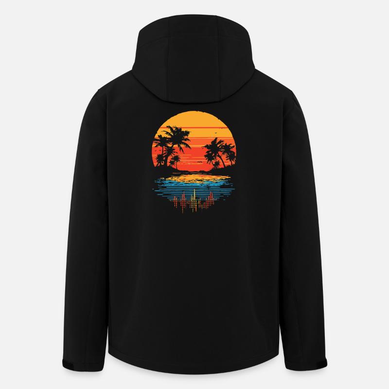 Beach Retro - Veste softshell homme en polyester recyclé Stanley/Stella - noir
