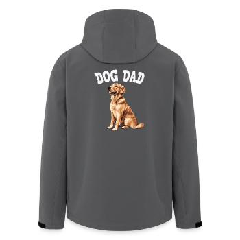 HundePapa Shirt - Recycelte Männer Softshell-Jacke von Stanley/Stella - Schwarz - Hinten - AI Model Male 185 light (185cm)