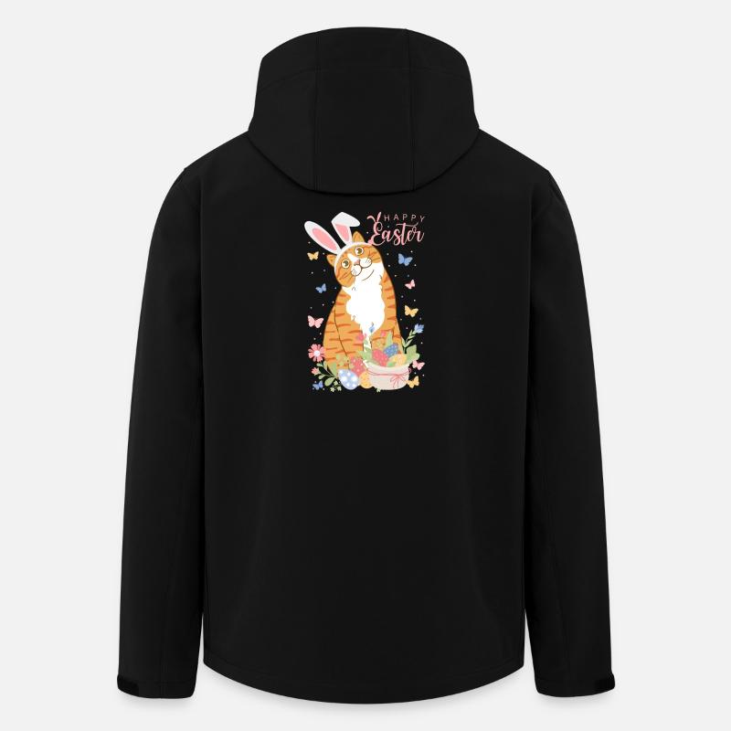 Pastell-Osterhase mit Blumeneiern - Recycelte Männer Softshell-Jacke von Stanley/Stella - Schwarz
