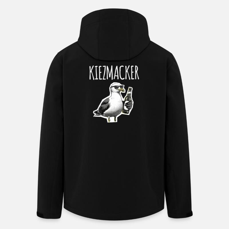 Kiez Möwe Macker - Veste softshell homme en polyester recyclé Stanley/Stella - noir