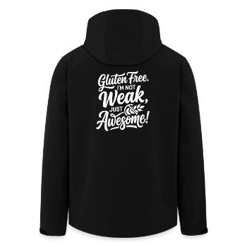 Glutenfrei Weak Awesome Humor - Recycelte Männer Softshell-Jacke von Stanley/Stella - Schwarz - Hinten - AI Model Male 185 light (185cm)