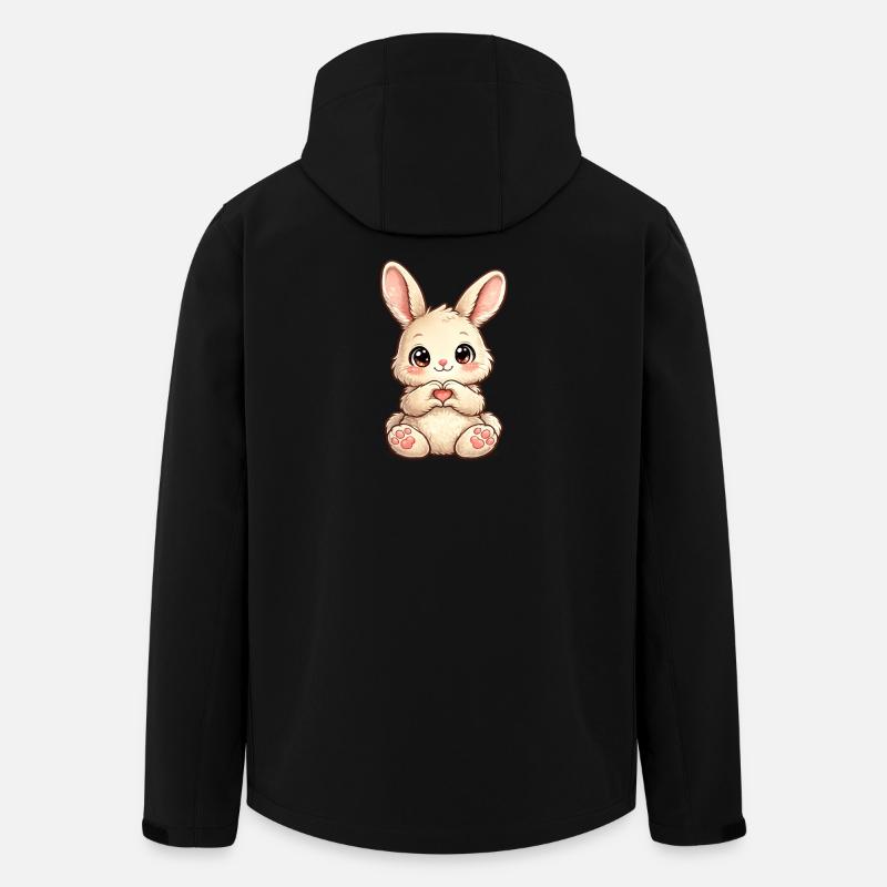 Herzchen Häschen Illustration - Recycelte Männer Softshell-Jacke von Stanley/Stella - Schwarz