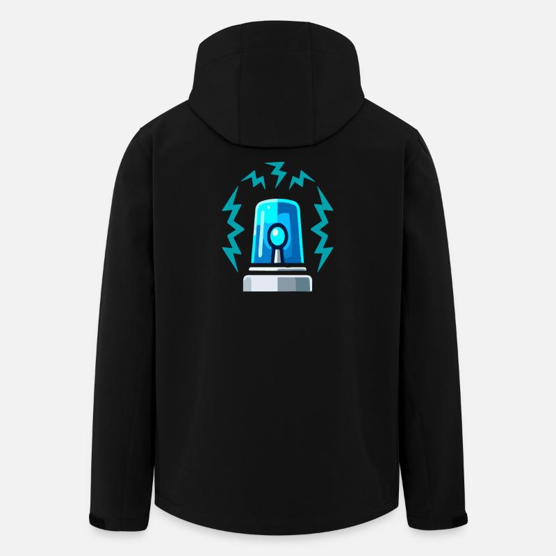Blaulicht Sirene Alarm Illustration - Recycelte Männer Softshell-Jacke von Stanley/Stella - Schwarz