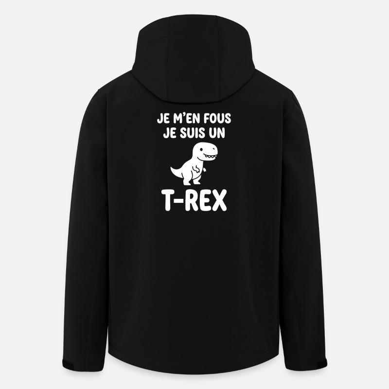 T-Rex insolent sur tee-shirt noir - Veste softshell homme en polyester recyclé Stanley/Stella - noir