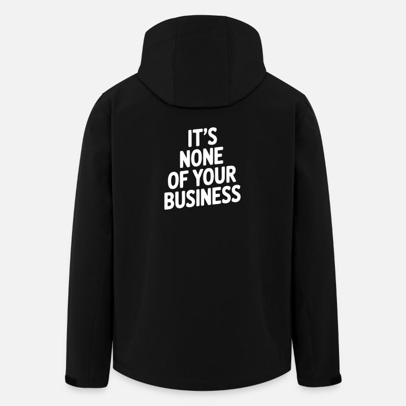 Das geht dich nichts an - Recycelte Männer Softshell-Jacke von Stanley/Stella - Schwarz