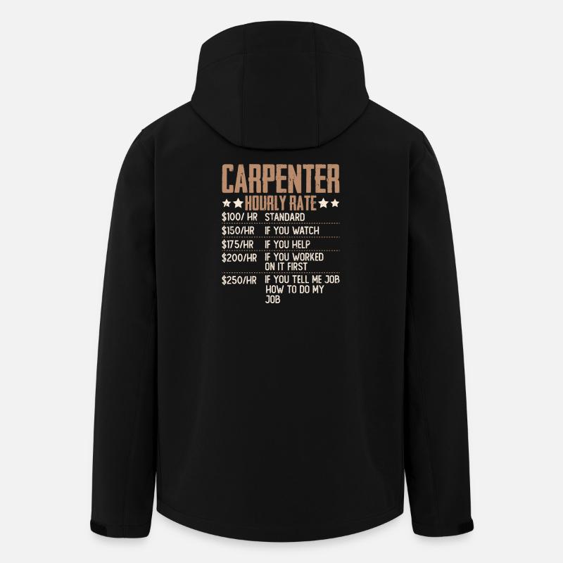 Schreiner Stundensatz Humor - Recycelte Männer Softshell-Jacke von Stanley/Stella - Schwarz