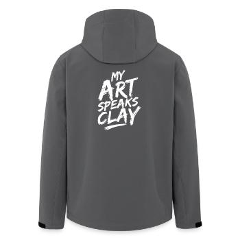 Les artistes de la poterie : Art parle de la poterie en argile - Veste softshell homme en polyester recyclé Stanley/Stella - noir - Dos - AI Model Male 185 light (185cm)