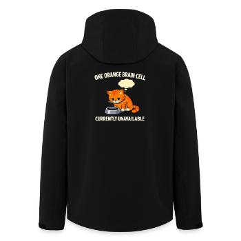 Orange Cat Chaos Funny Cat Orange Tabby Meme - Men’s Recycled Softshell Jacket by Stanley/Stella - black - Back - AI Model Male 185 light (185cm)