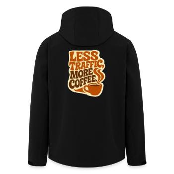 Zéro Transport, Max Caféine : Le Workflow Ultime - Veste softshell homme en polyester recyclé Stanley/Stella - noir - Dos - AI Model Male 185 light (185cm)