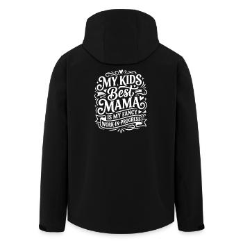 My Kids Best Mama Humor Saying - Men’s Recycled Softshell Jacket by Stanley/Stella - black - Back - AI Model Male 185 light (185cm)